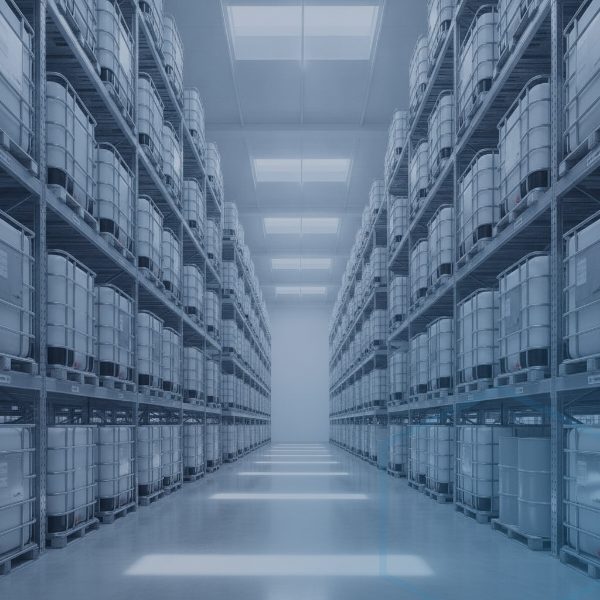 Chemical warehouse with acetone drums and tanker trucks illustrating acetone US supply tightening in 2026