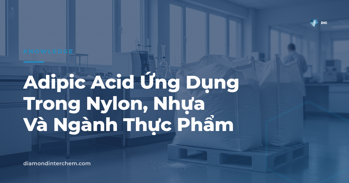Bột tinh thể Adipic Acid ứng dụng trong sản xuất nylon và phụ gia thực phẩm