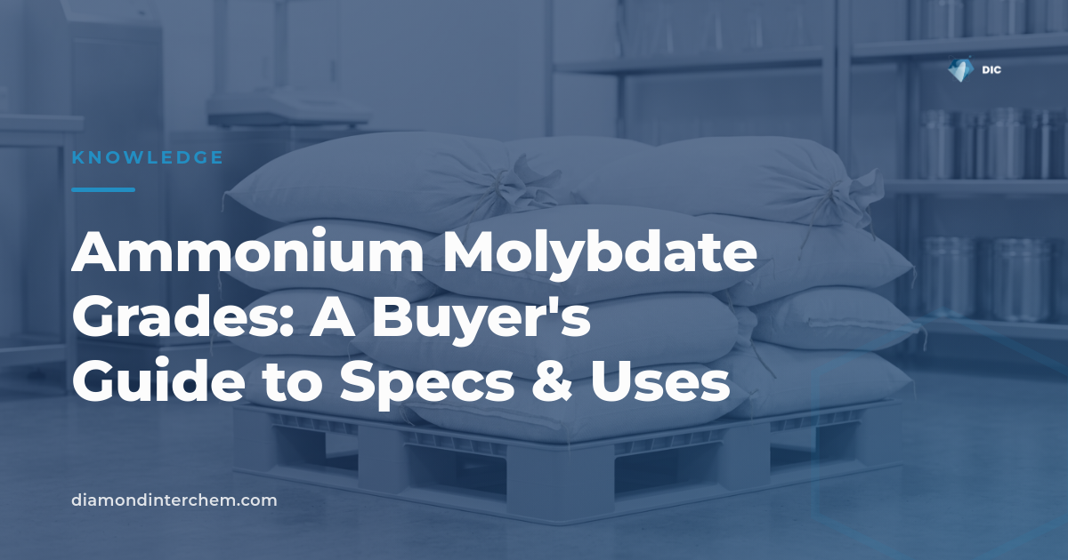 Crystalline ammonium molybdate grades powder used in fertilizer and catalyst manufacturing