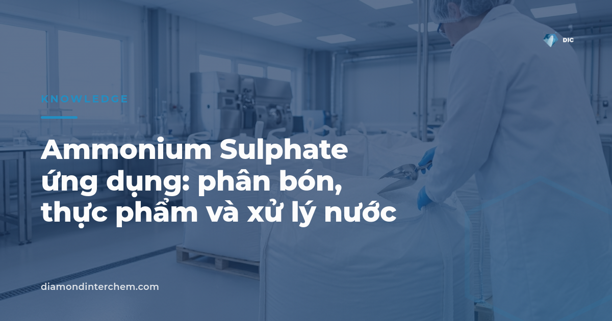 Hạt tinh thể Ammonium Sulphate minh họa các ứng dụng trong phân bón và thực phẩm