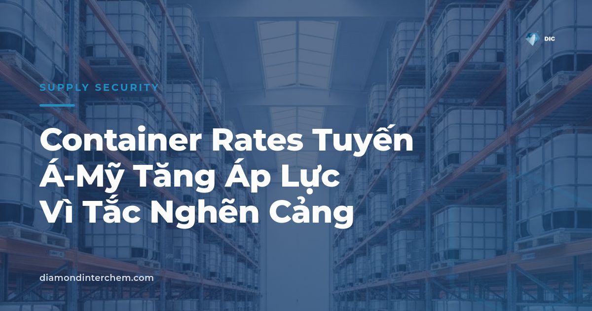 Tàu container tại cảng châu Á tắc nghẽn minh họa xu hướng container rates tăng