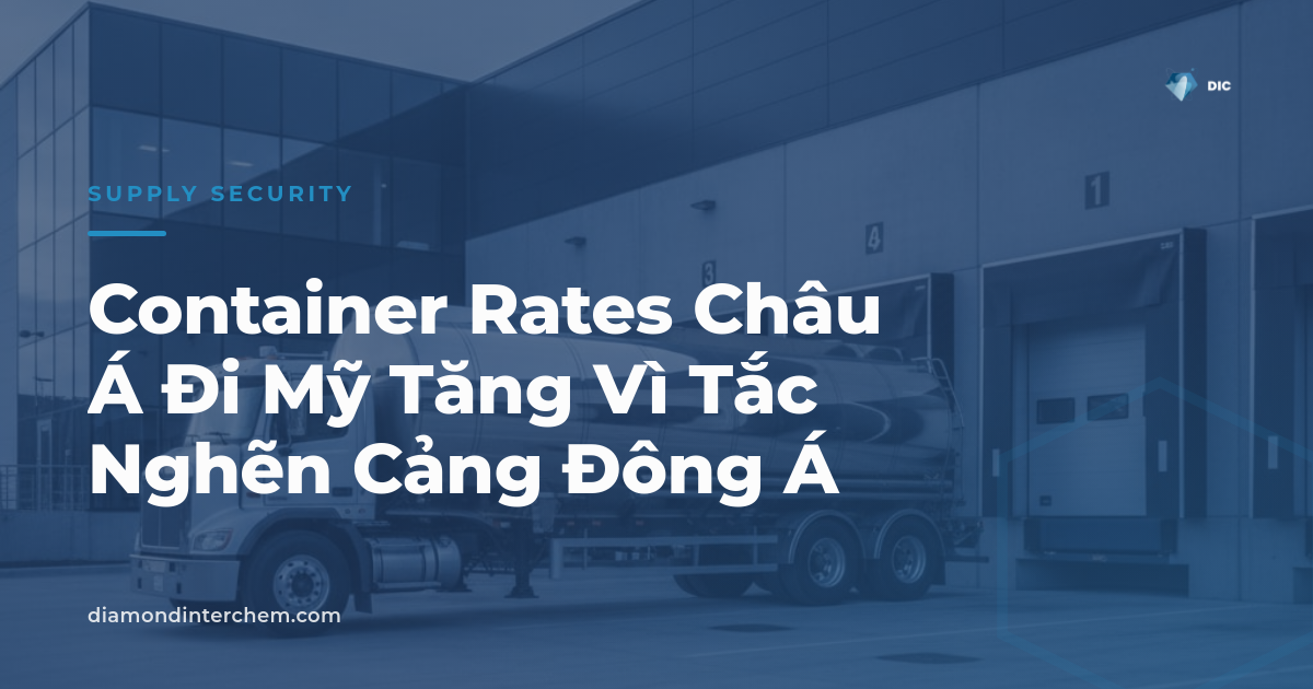 Tàu container xếp hàng chờ cập cảng minh họa container rates tăng do tắc nghẽn cảng Đông Á