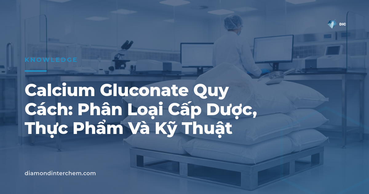 Hình ảnh minh họa calcium gluconate quy cách dạng bột dùng trong thực phẩm và dược phẩm