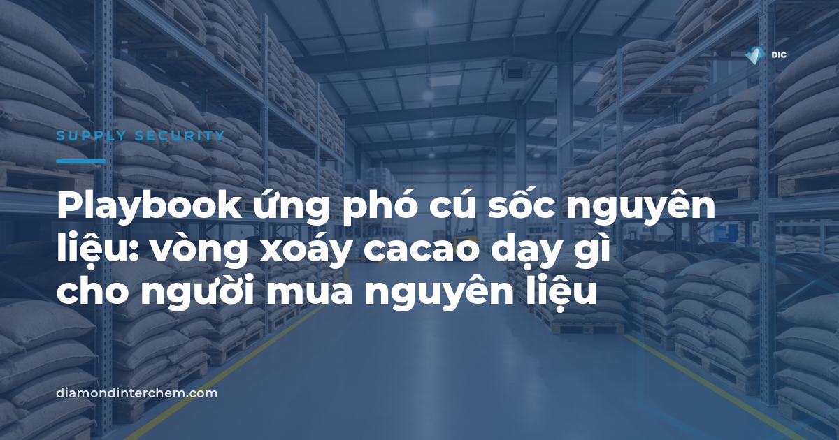 Ứng phó cú sốc nguồn cung nguyên liệu — kho chứa nguyên liệu số lượng lớn tại trung tâm phân phối
