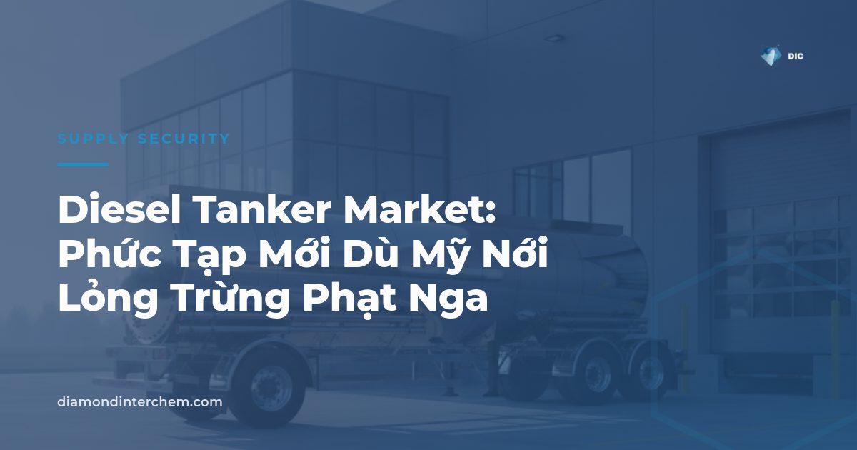 Tàu chở dầu diesel cập cảng, minh họa biến động của diesel tanker market toàn cầu