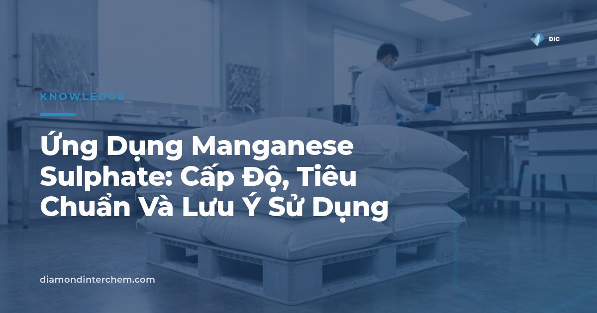 Bột tinh thể Manganese Sulphate minh họa ứng dụng Manganese Sulphate trong phân bón và thức ăn chăn nuôi