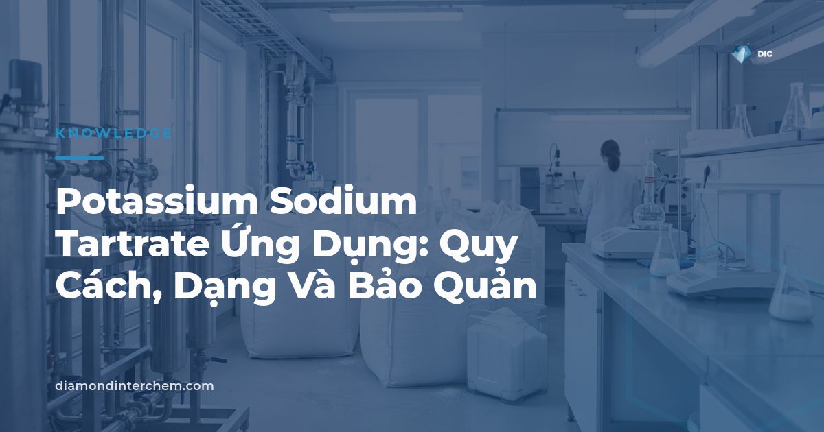 Bột tinh thể Potassium Sodium Tartrate minh họa các ứng dụng thực phẩm và công nghiệp