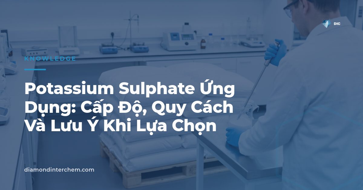 Bao bột trắng minh họa Potassium Sulphate ứng dụng trong phân bón và thực phẩm công nghiệp