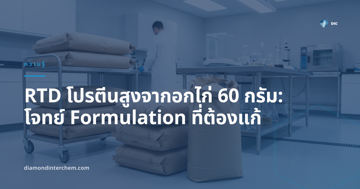 RTD โปรตีนสูงจากอกไก่ 60 กรัม: โจทย์ Formulation ที่ต้องแก้