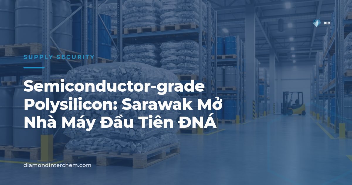 Nhà máy semiconductor-grade polysilicon mới tại Sarawak, Malaysia, nhìn từ trên cao