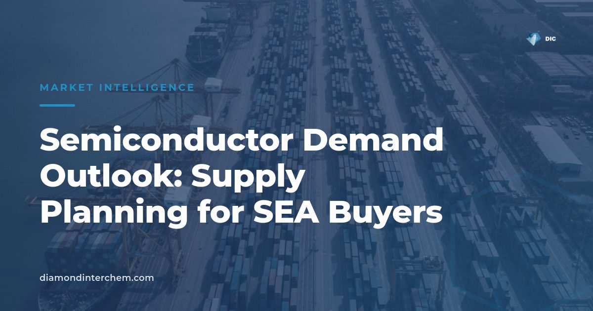 Semiconductor fab production line illustrating the semiconductor demand outlook for Southeast Asia chemical supply planning