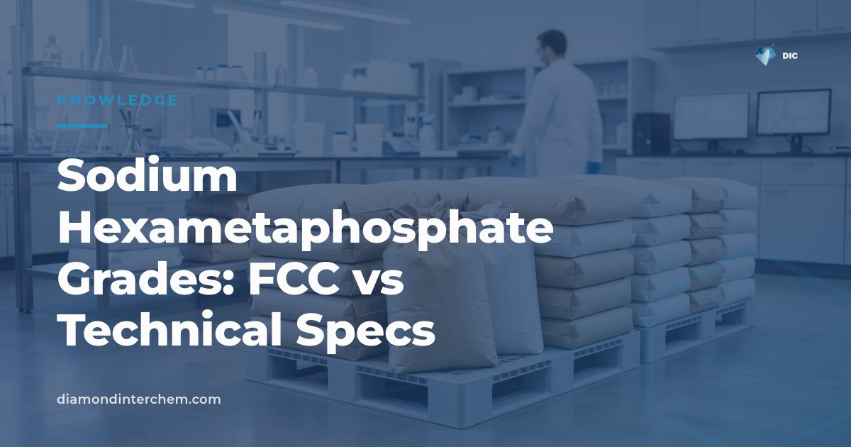 Comparison chart of sodium hexametaphosphate grades for food, water treatment and ceramic applications