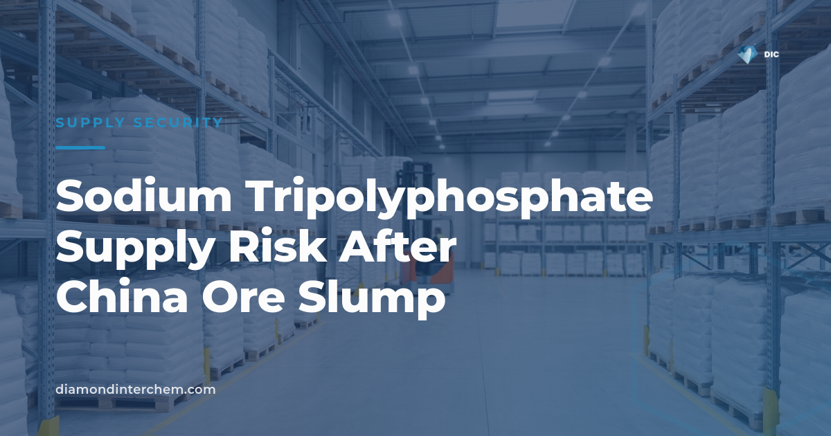 Industrial phosphate ore stockpile illustrating sodium tripolyphosphate supply chain risk
