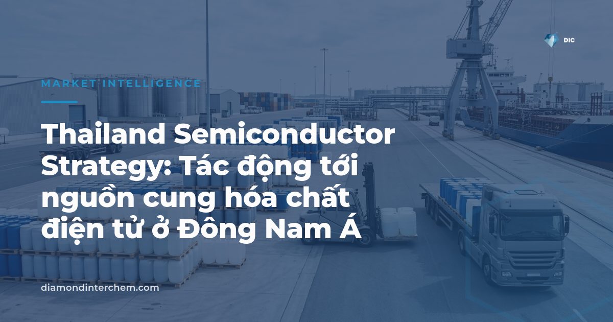 Nhà máy bán dẫn hiện đại minh họa cho Thailand Semiconductor Strategy và nhu cầu hóa chất điện tử