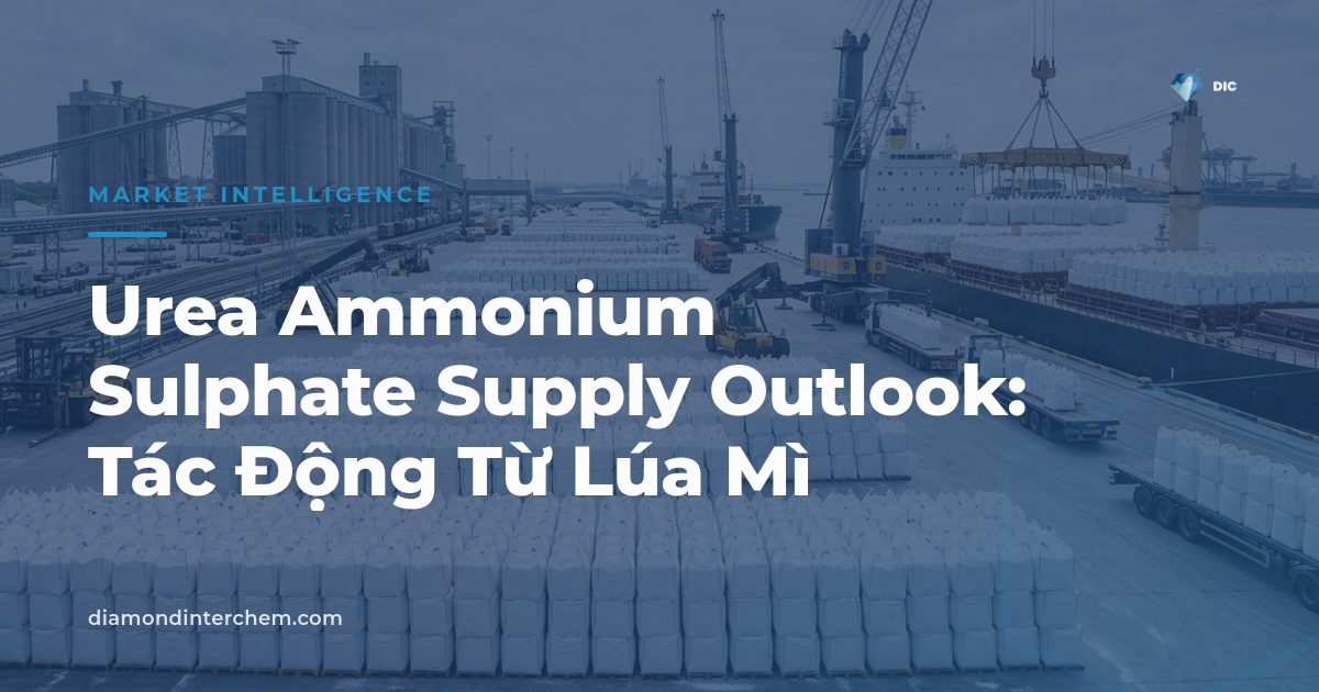 Biểu đồ minh họa urea ammonium sulphate supply outlook và tuyến vận chuyển Biển Đen